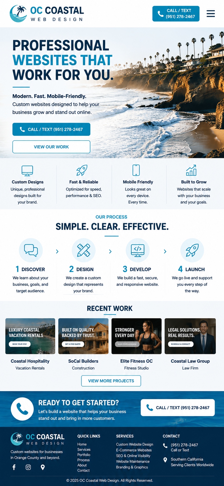 OC Coastal Web Design for Orange County small and local businesses