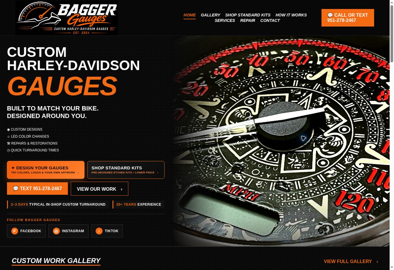 Bagger Gauges website