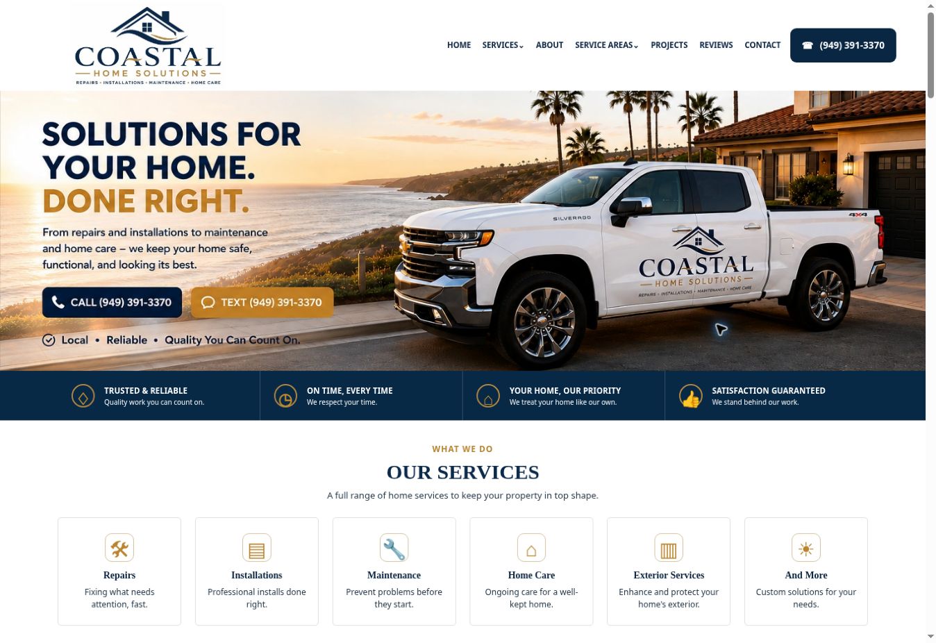 Coastal Home Solutions website