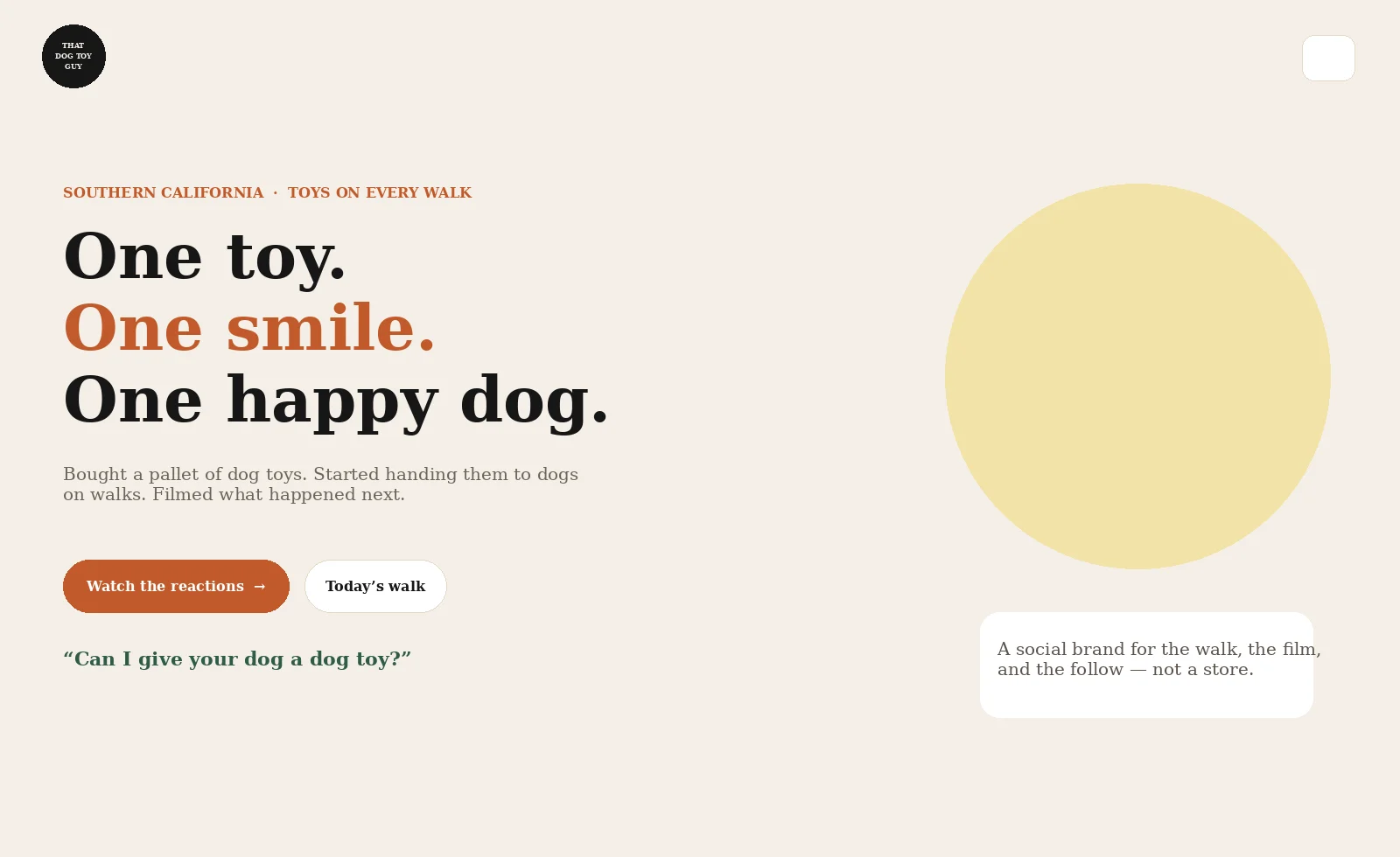 That Dog Toy Guy desktop website